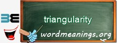 WordMeaning blackboard for triangularity